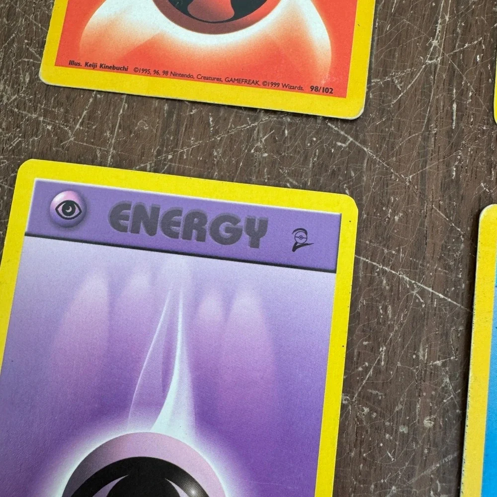 Pokemon VINTAGE 90s ENERGY‎ Card Set USED Fire Grass Fighting Water Psychic